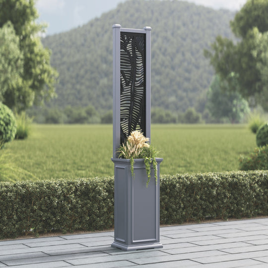 Windsor - Small Tall Planter - Feather Screen