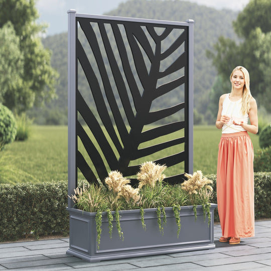 Windsor - Extra Large High Planter - Palm Screen