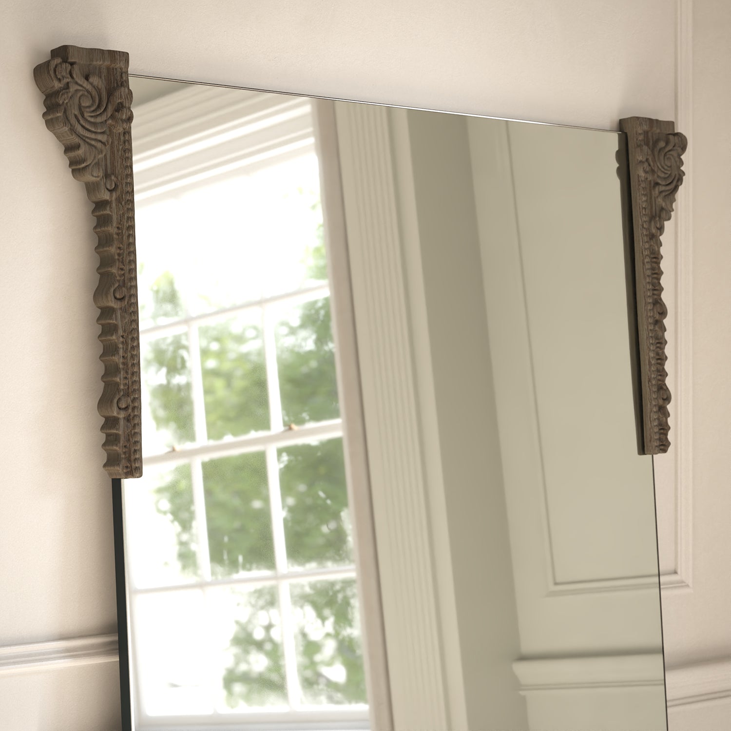 Albert Partial Frame Rectangular Full-Length Leaner Mirror