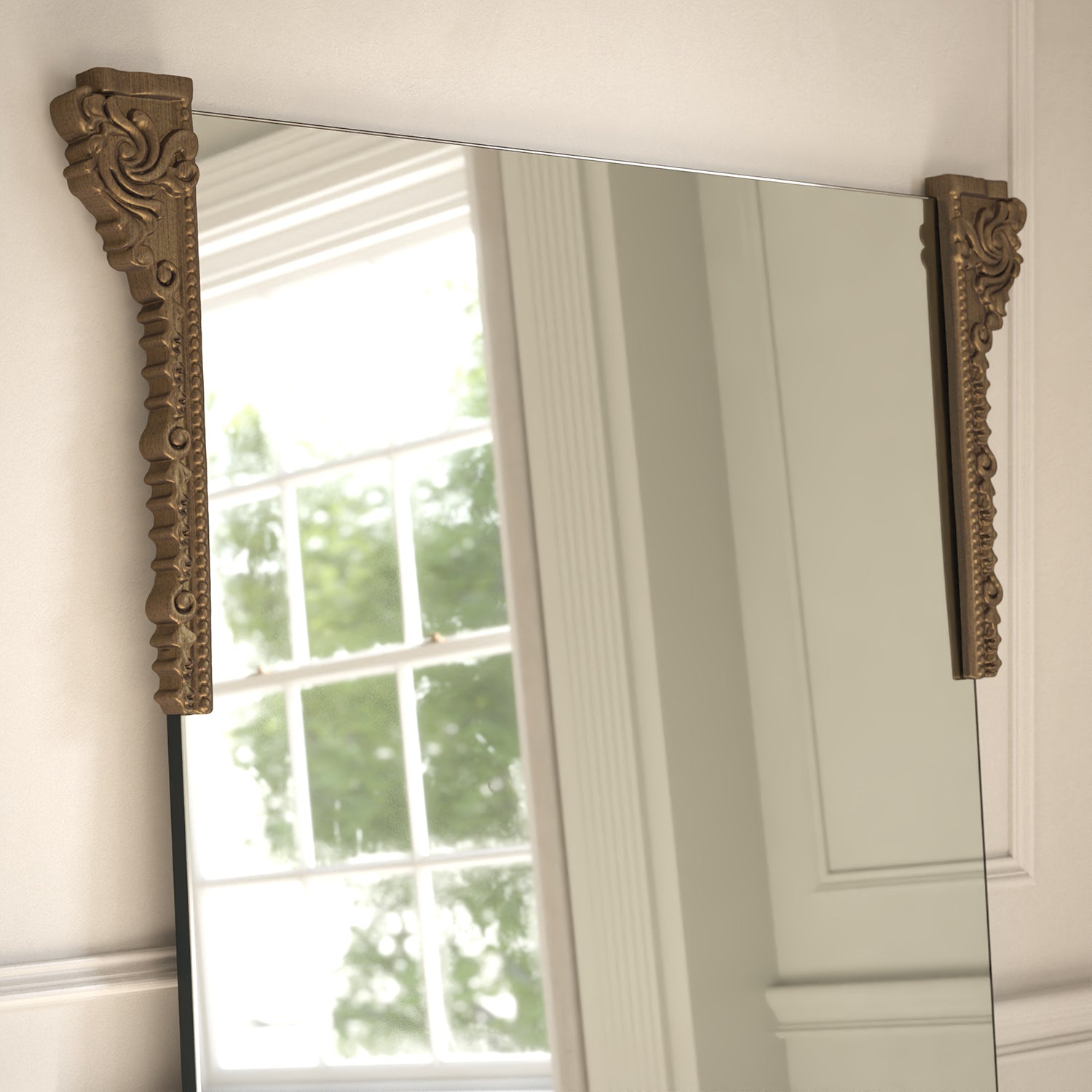 Albert Partial Frame Rectangular Full-Length Leaner Mirror
