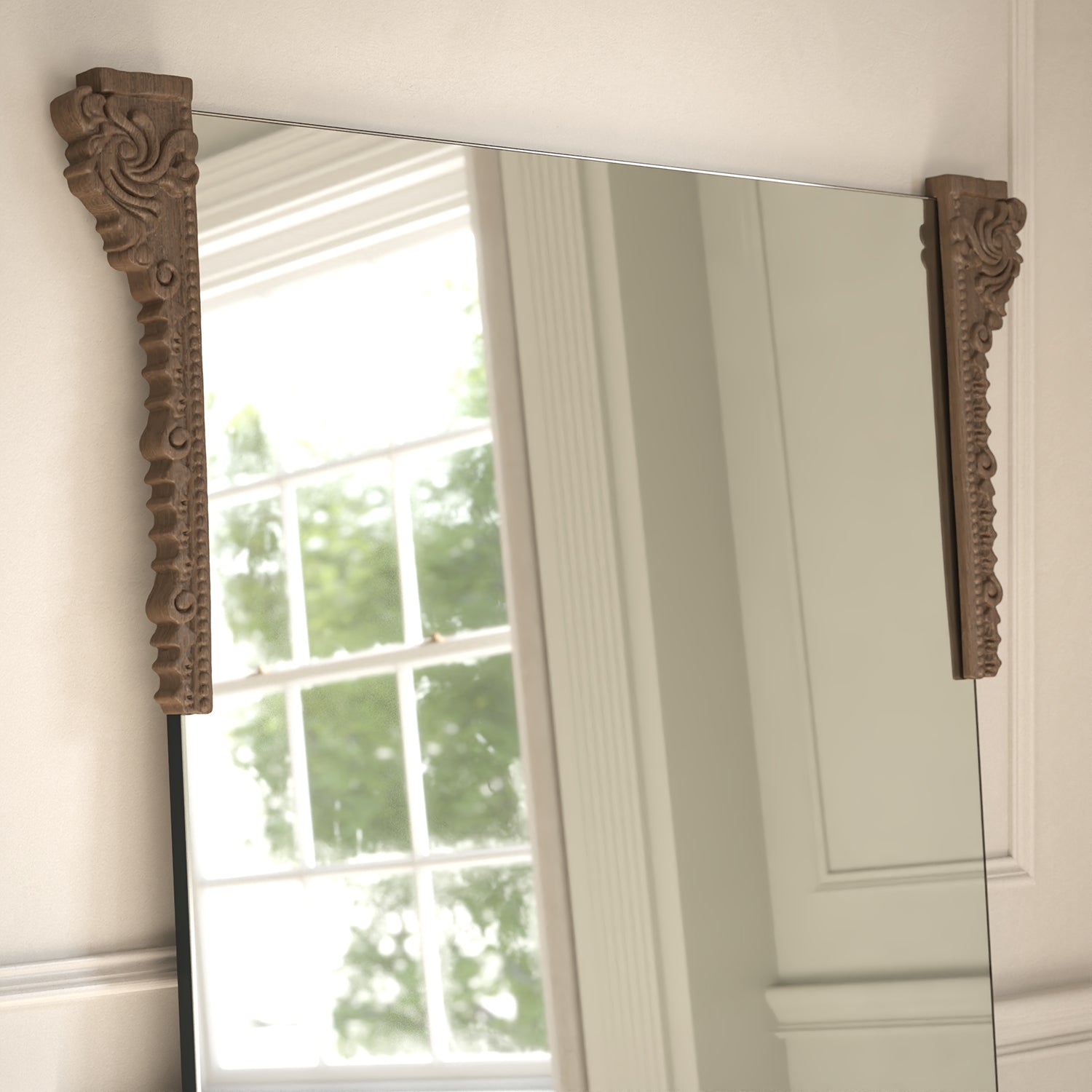 Albert Partial Frame Rectangular Full-Length Leaner Mirror