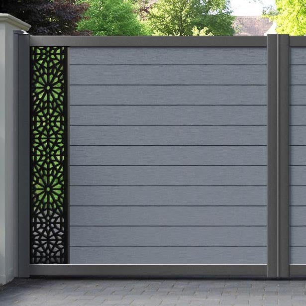 Fusion Alnara Straight Top Driveway Gate - Anthracite - End Screen