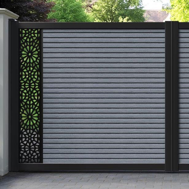 Hudson Alnara Straight Top Driveway Gate - Anthracite - End Screen