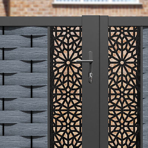 Ripple Alnara Straight Top Driveway Gate - Anthracite - Middle Screen