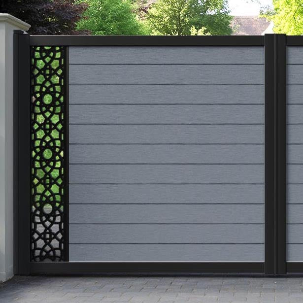 Fusion Ambar Straight Top Driveway Gate - Anthracite - End Screen