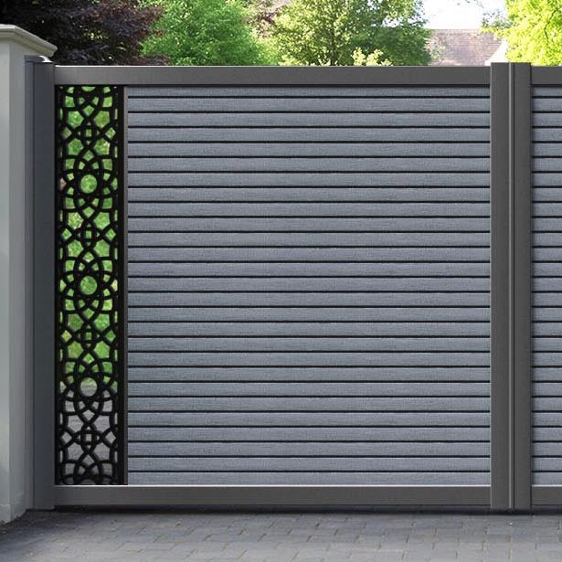 Hudson Ambar Straight Top Driveway Gate - Anthracite - End Screen