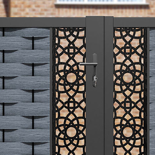 Ripple Ambar Straight Top Driveway Gate - Anthracite - Middle Screen