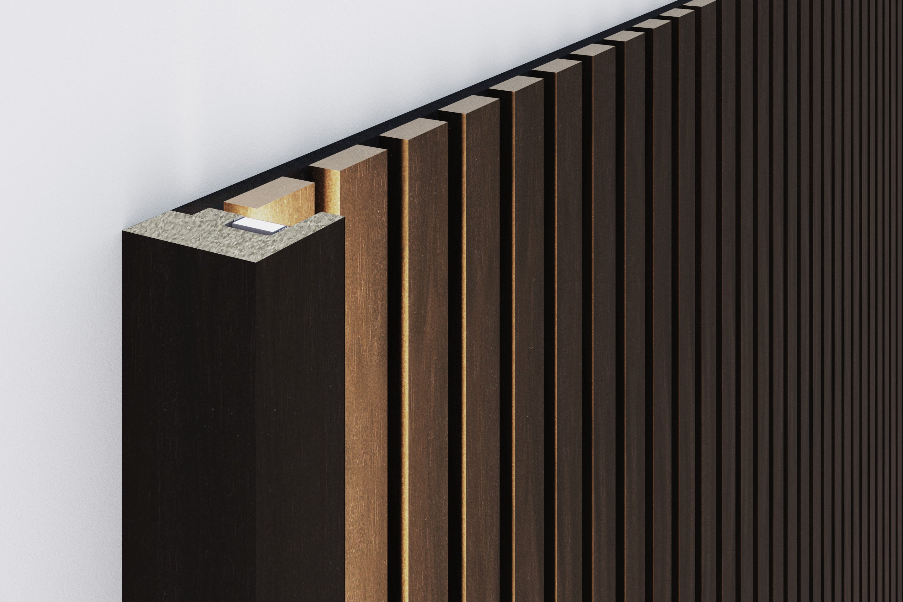 InsuSlat™ - Pair of Side Trim Battens - American Walnut