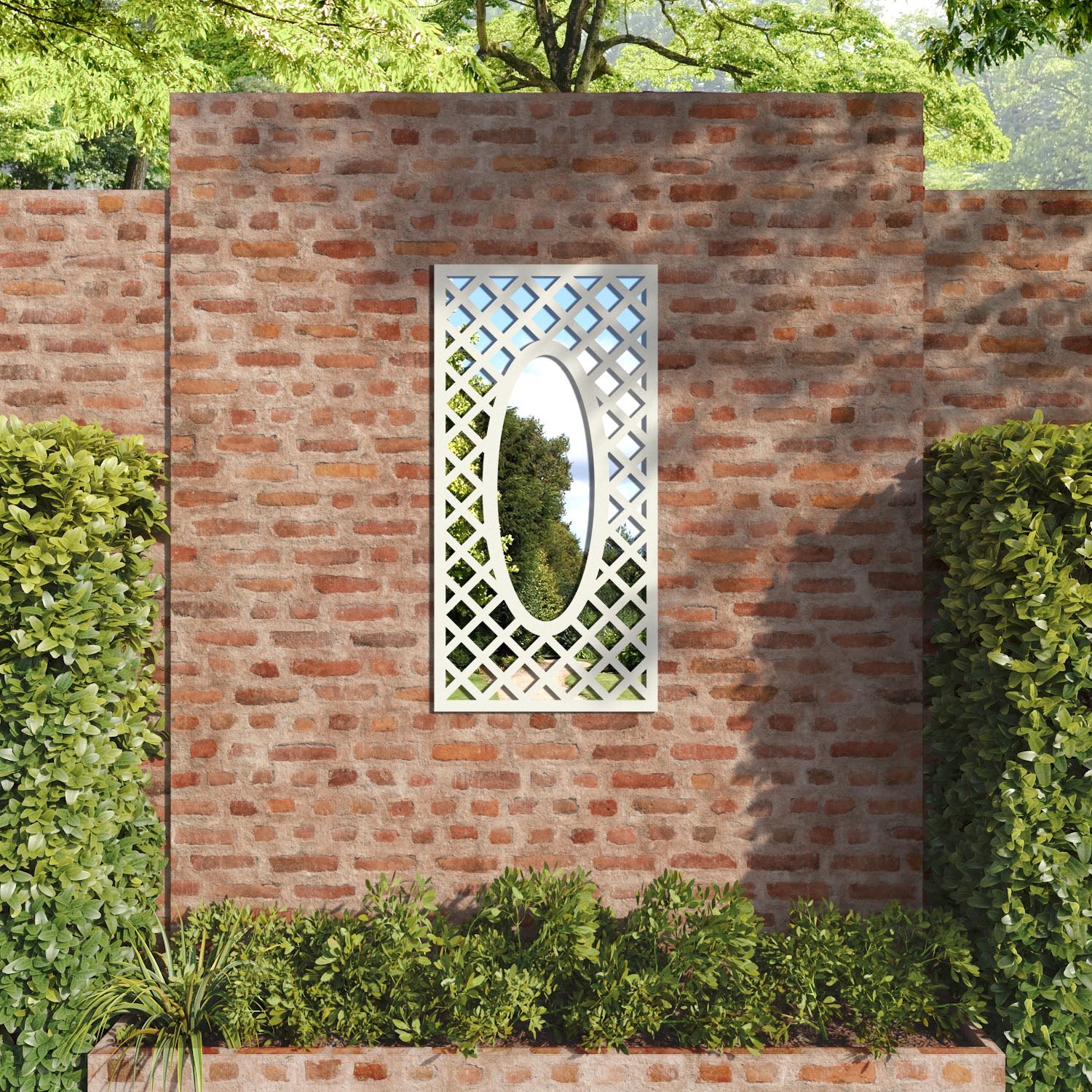 Amersham outdoor decorative mirrored panel