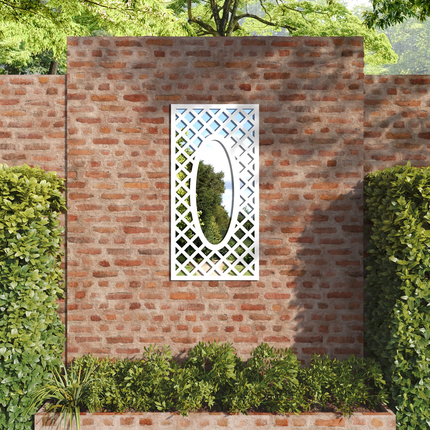 Amersham outdoor decorative mirrored panel