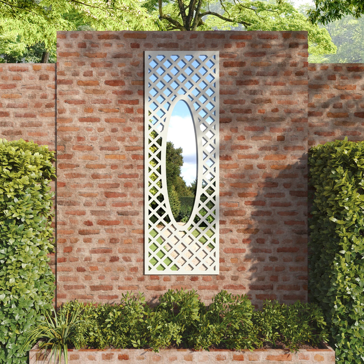 Amersham outdoor decorative mirrored panel