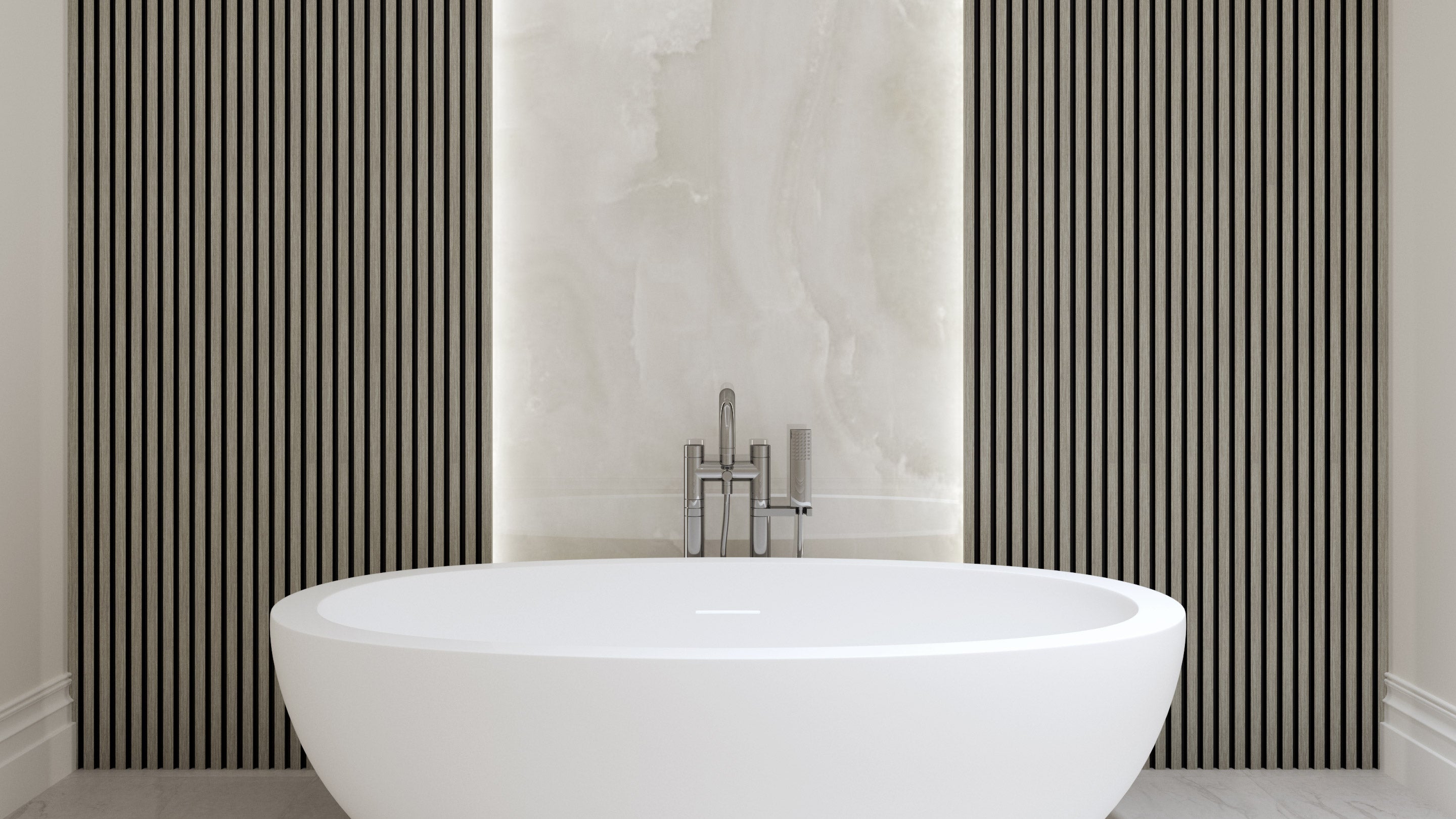 AquaSlat™ Waterproof Wall Panels - H300 x W20cm - 2 Pack