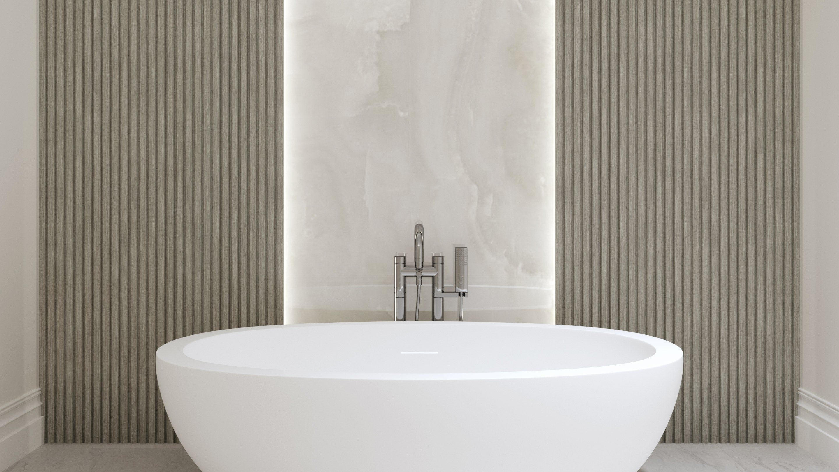 AquaSlat™ Waterproof Wall Panels - H300 x W20cm - 2 Pack