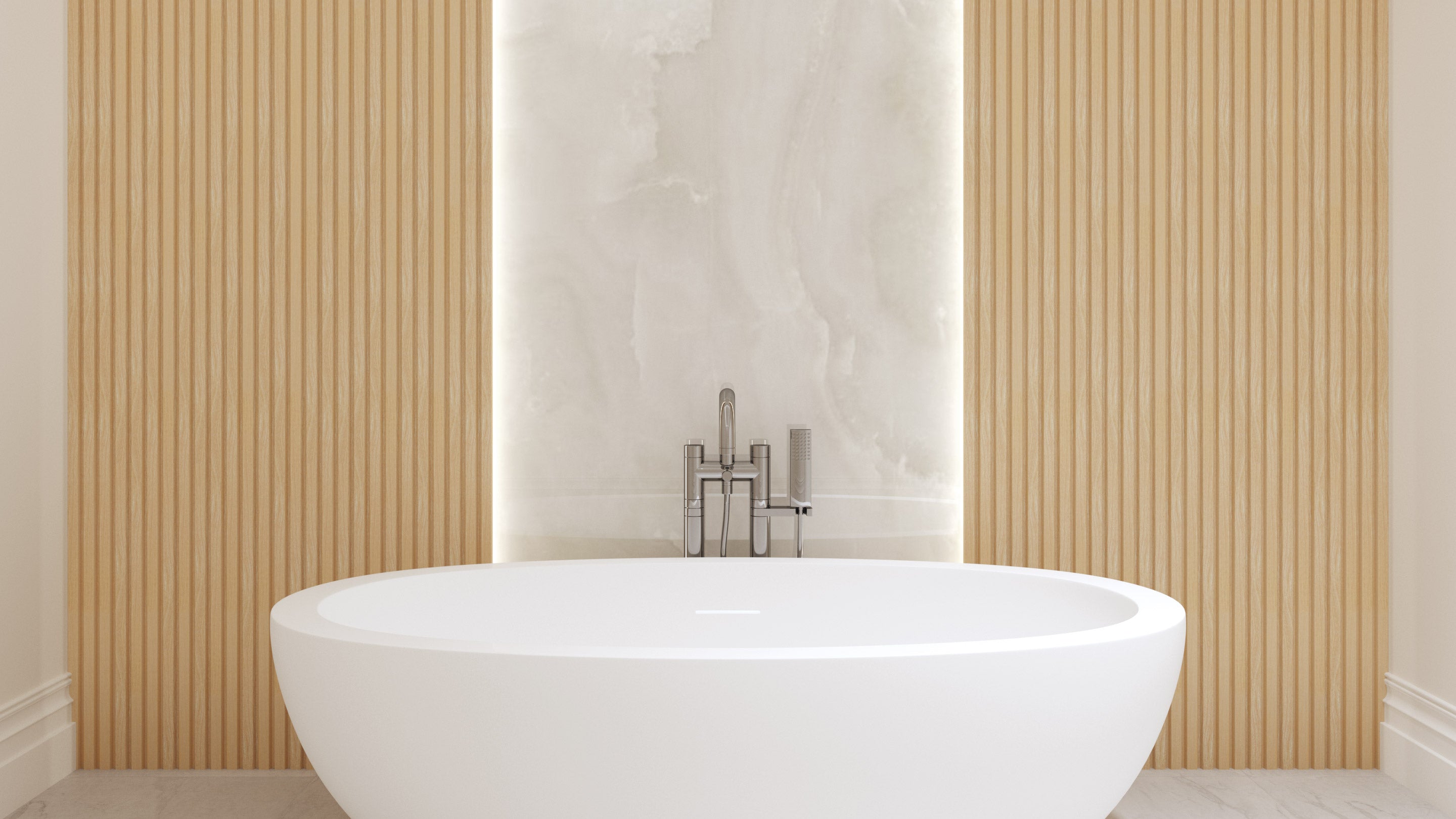 AquaSlat™ Waterproof Wall Panels - H250 x W20cm - 2 Pack