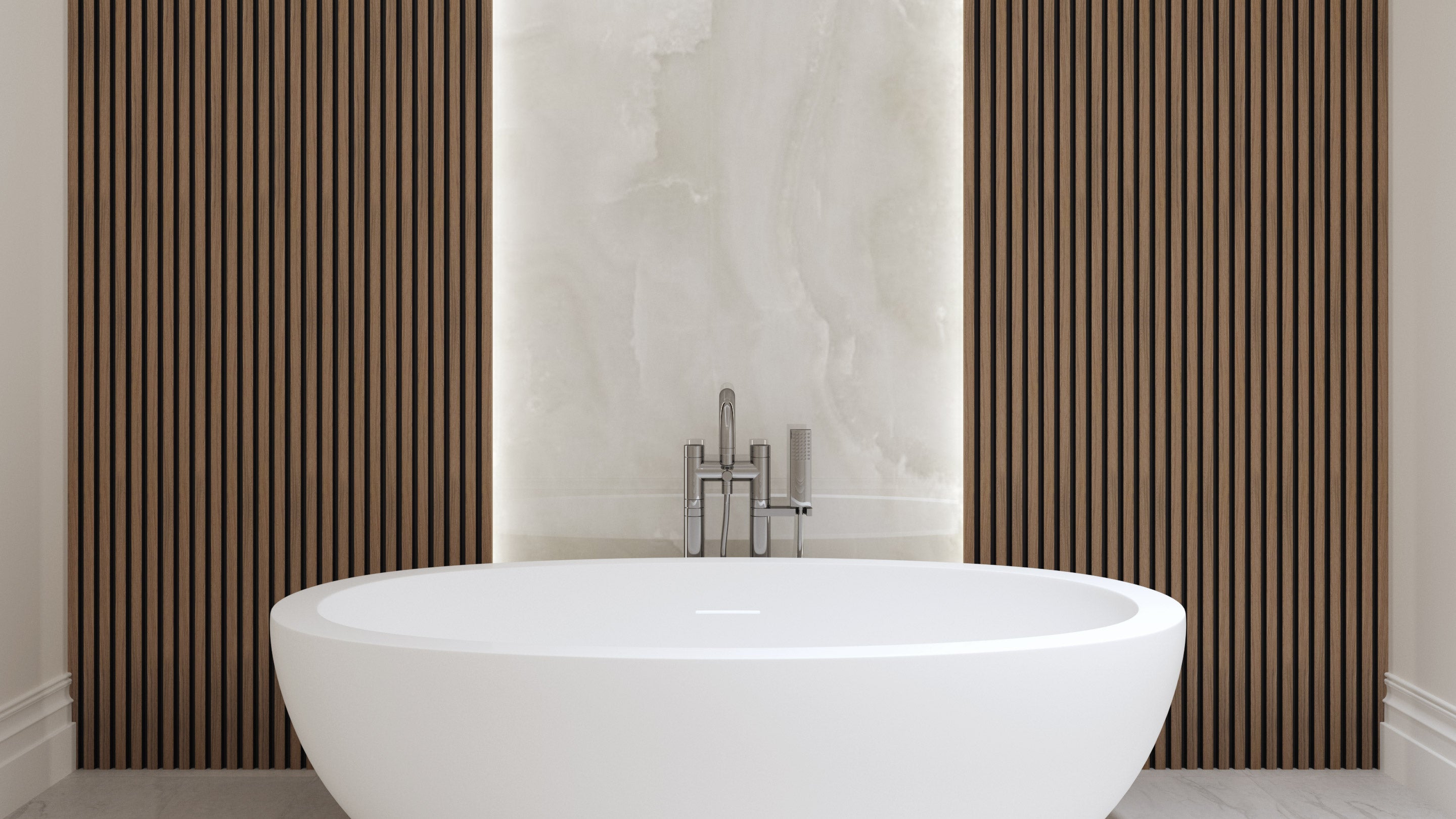 AquaSlat™ Waterproof Wall Panels - H300 x W20cm - 2 Pack