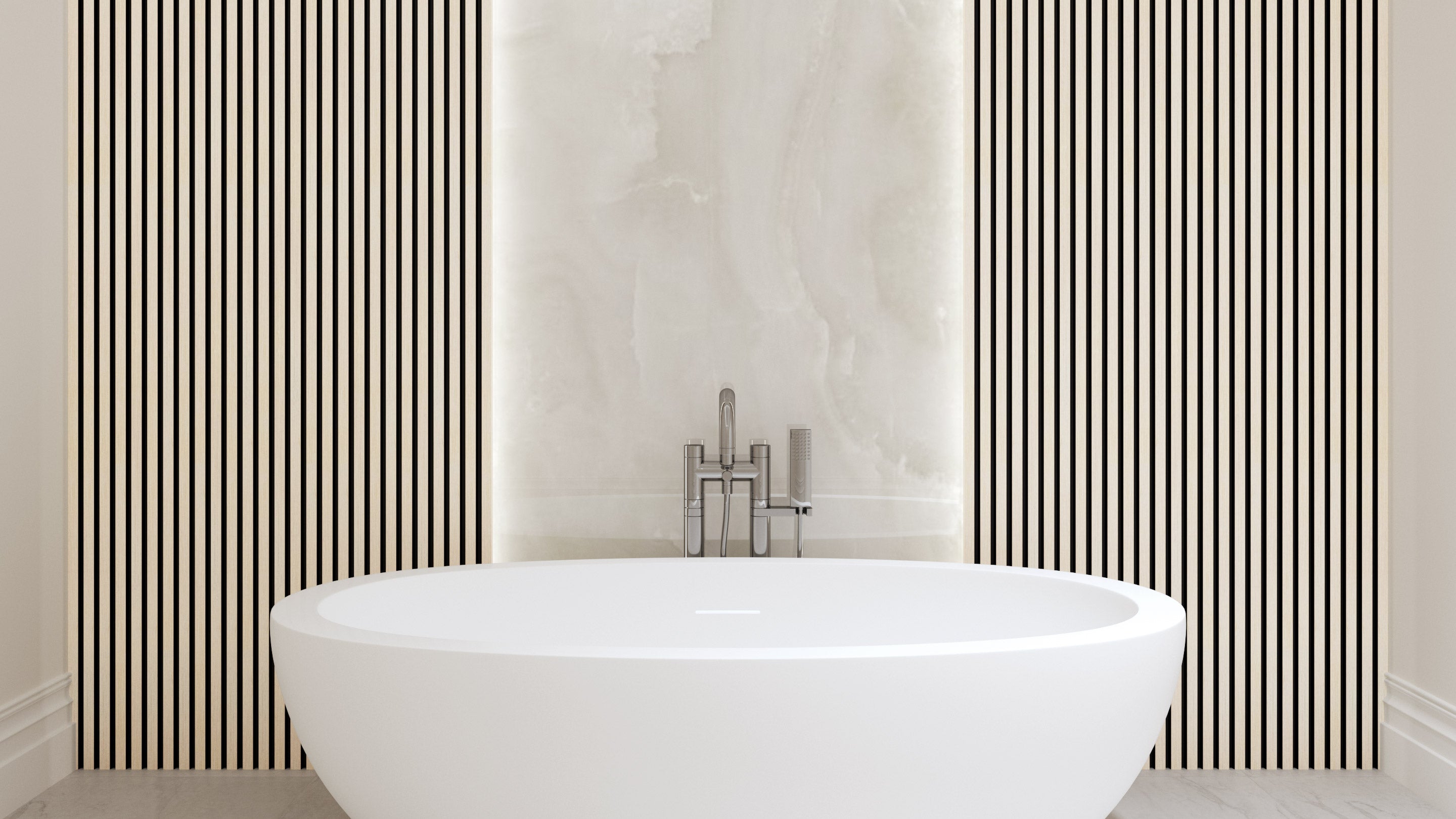 AquaSlat™ Waterproof Wall Panels - H250 x W20cm - 2 Pack