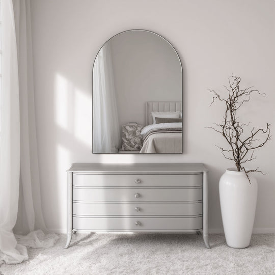 Frameless Arched Wall Mirror