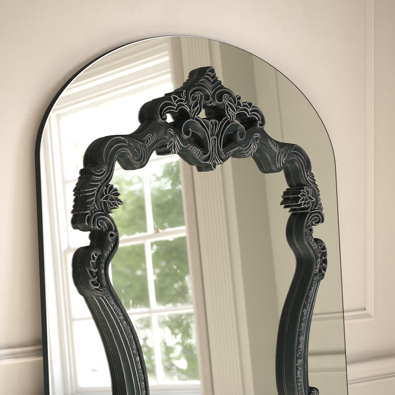 Artisan Frame Within Arched Full-Length Leaner Mirror - with LED