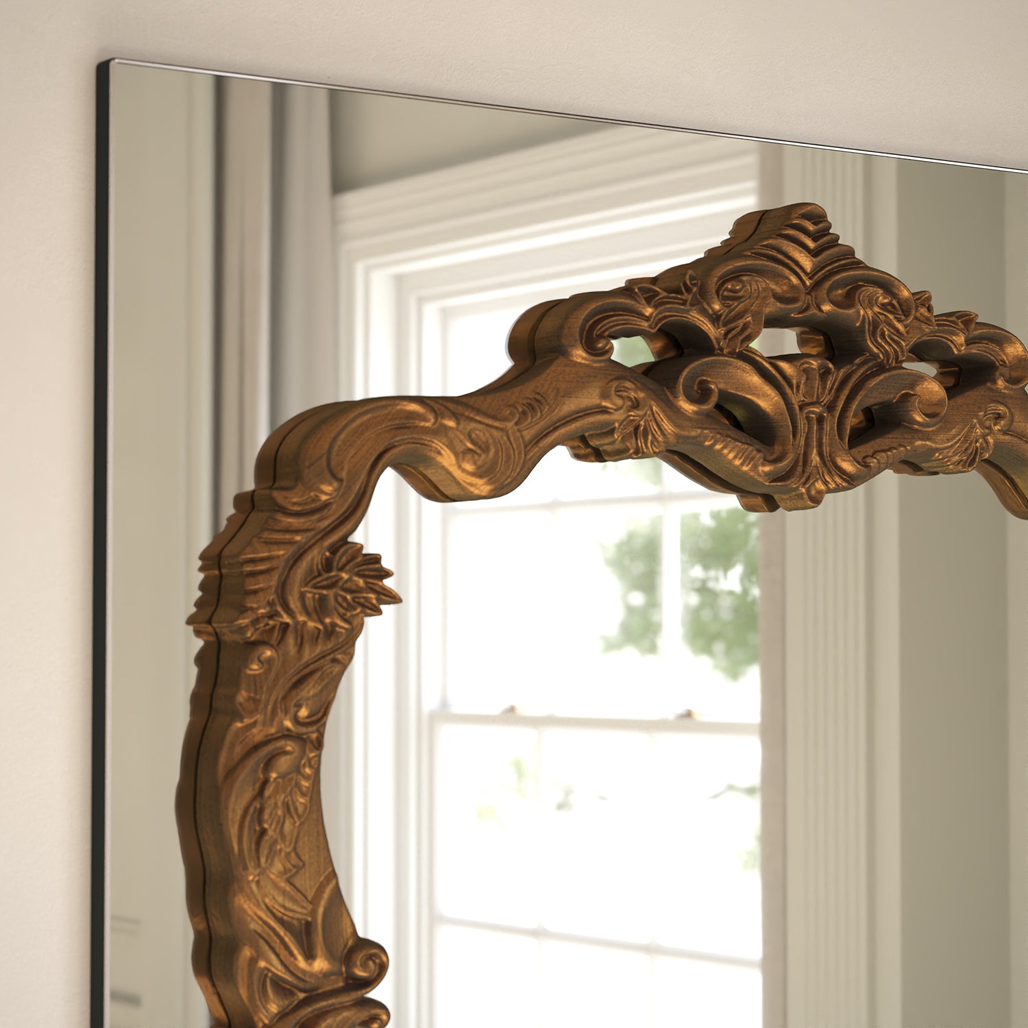 Artisan Frame Within Rectangular Wall Mirror - with LED