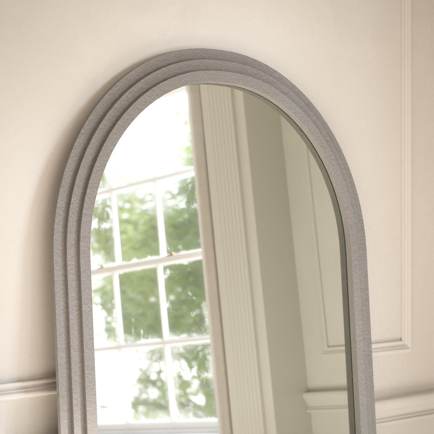 Ashbourne Framed Arched Full-Length Leaner Mirror