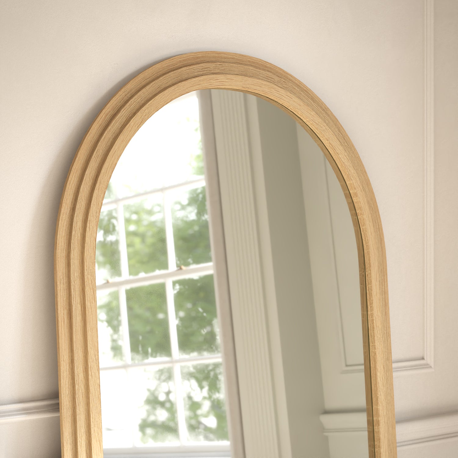 Ashbourne Framed Arched Full-Length Leaner Mirror
