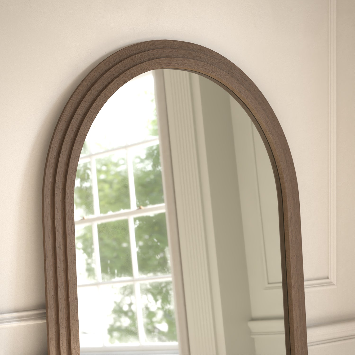 Ashbourne Framed Arched Full-Length Leaner Mirror