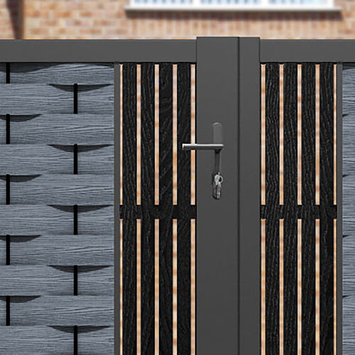 Ripple Aspen Straight Top Driveway Gate - Anthracite - Middle Screen