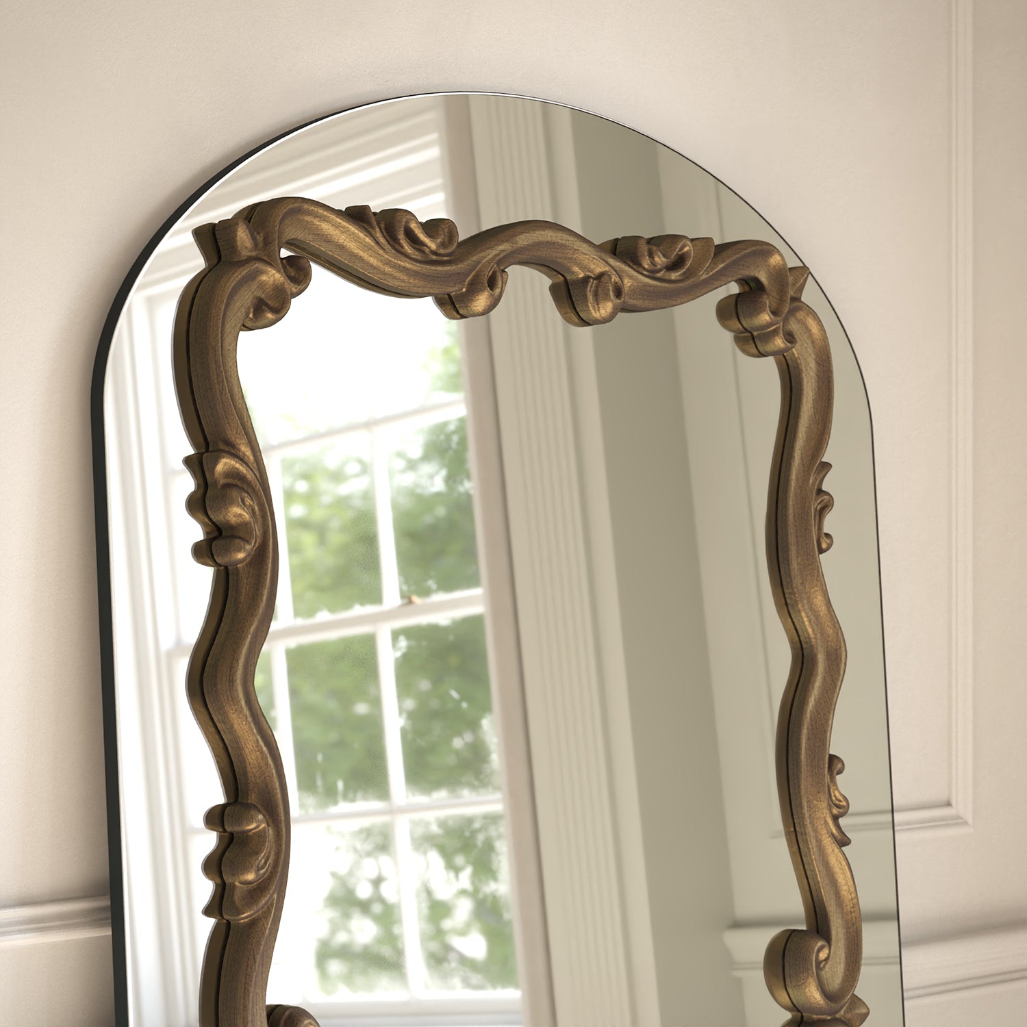 Atelier Frame Within Arched Full-Length Leaner Mirror