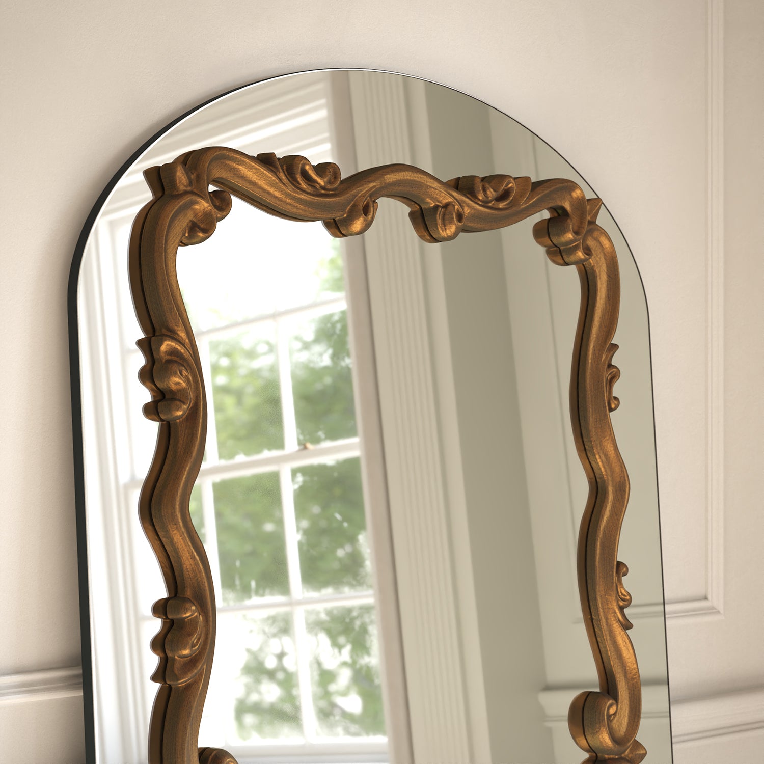 Atelier Frame Within Arched Full-Length Leaner Mirror