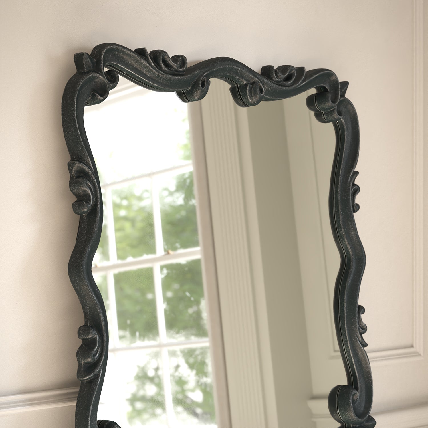 Atelier Framed Rectangular Full-Length Leaner Mirror - with LED