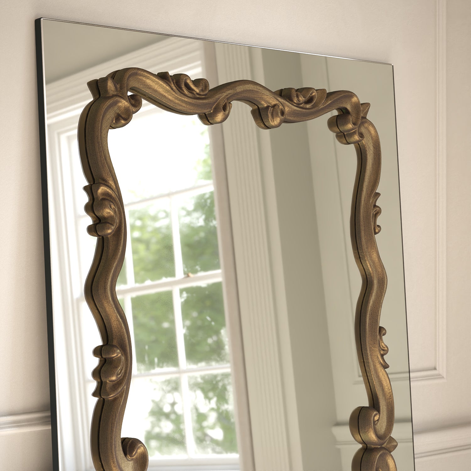Atelier Frame Within Rectangular Full-Length Leaner Mirror - with LED