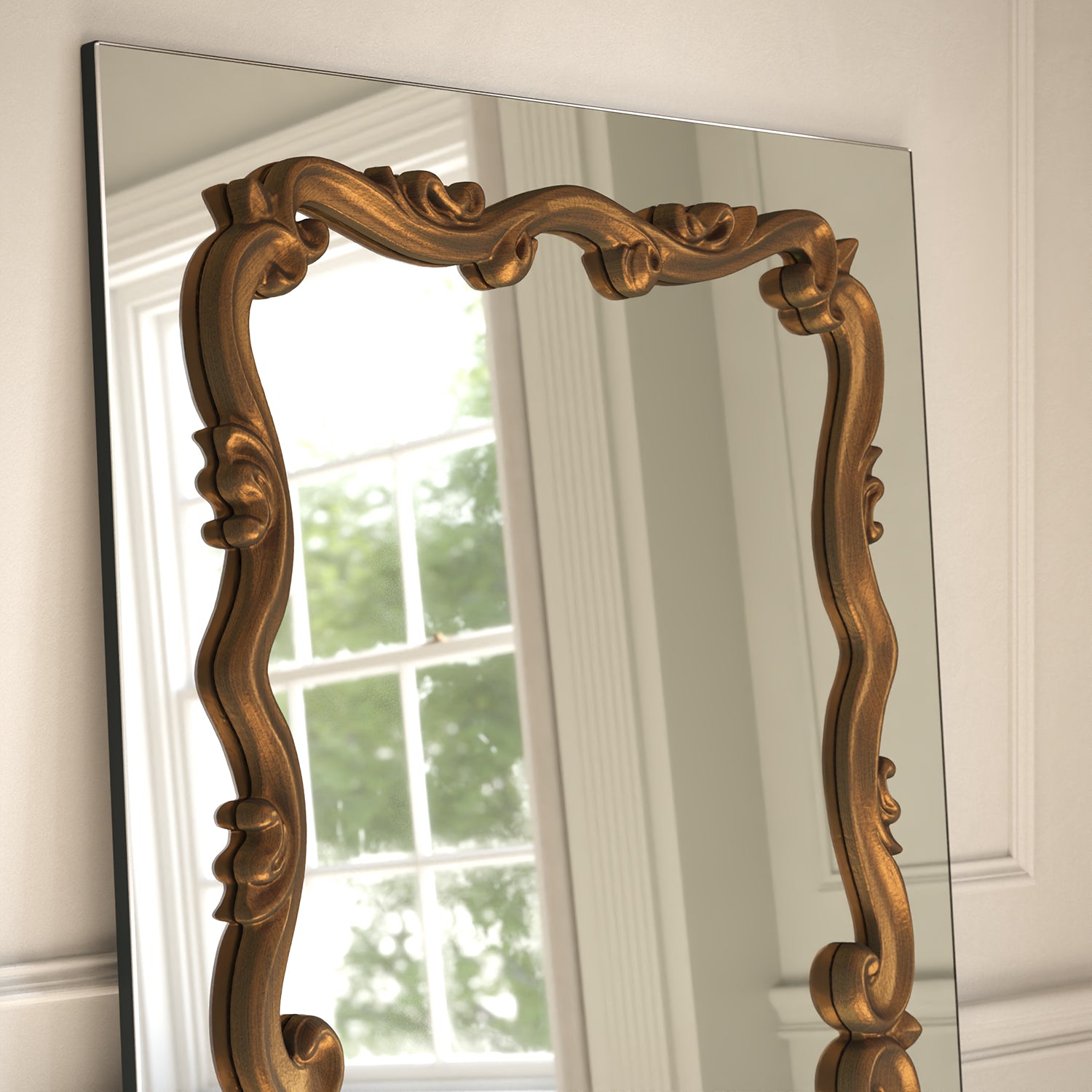 Atelier Frame Within Rectangular Full-Length Leaner Mirror - with LED
