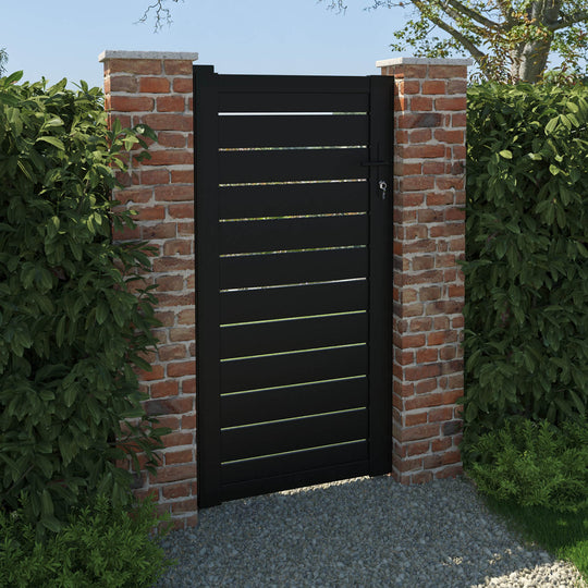 Avalon Aluminium Pedestrian Gate - Black