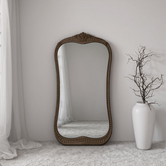 Barocco Framed Arched Full-Length Leaner Mirror
