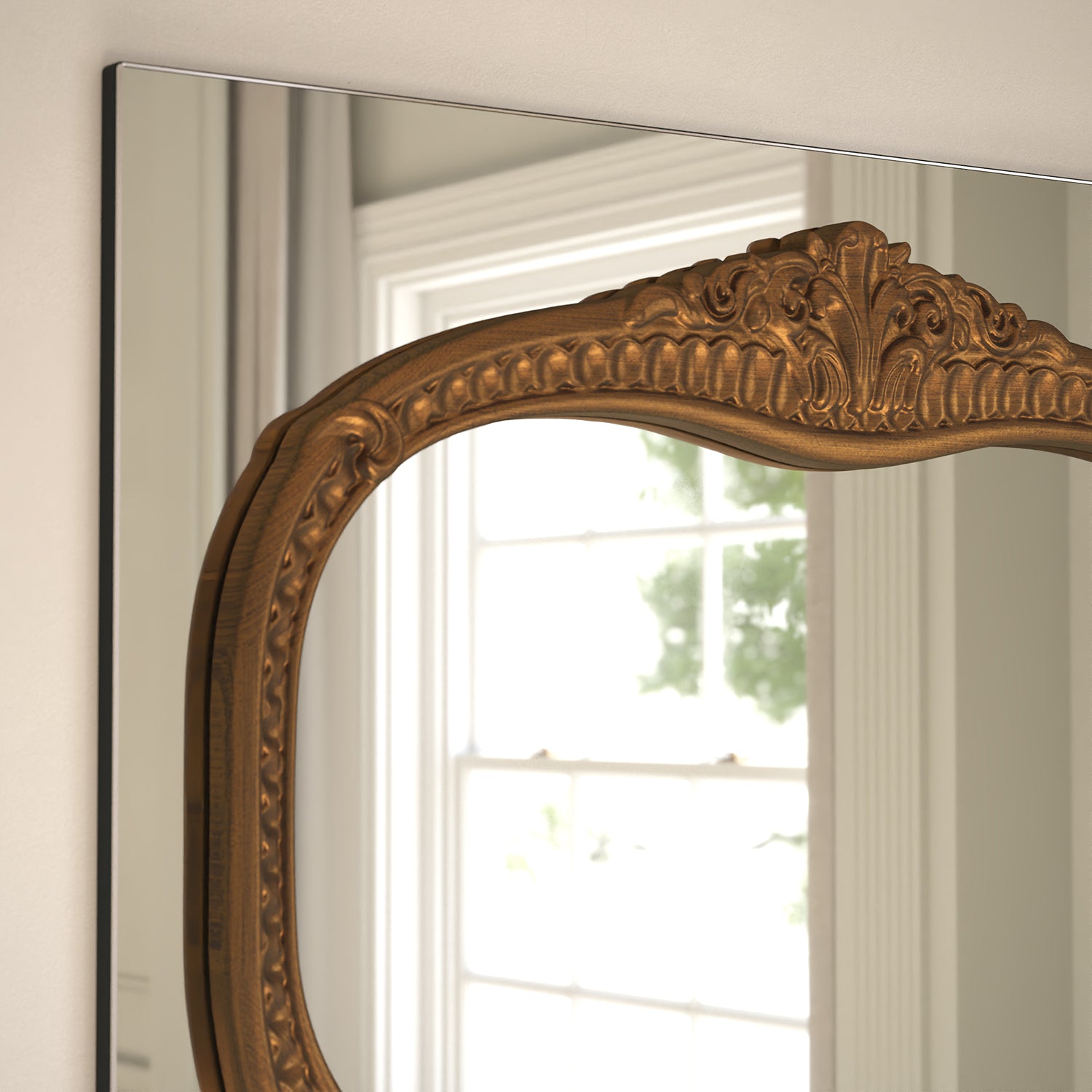 Barocco Frame Within Rectangular Wall Mirror - with LED