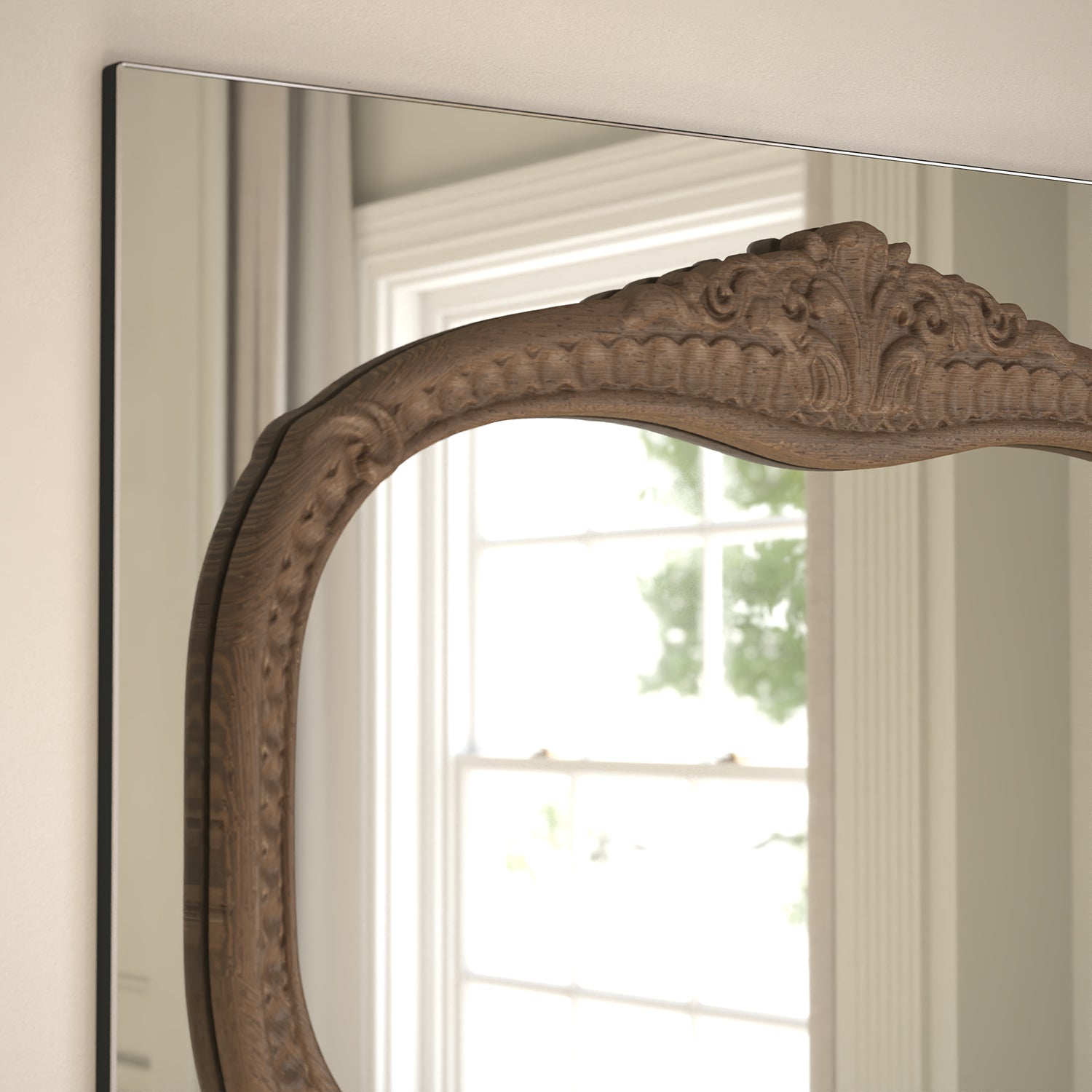 Barocco Frame Within Rectangular Wall Mirror - with LED