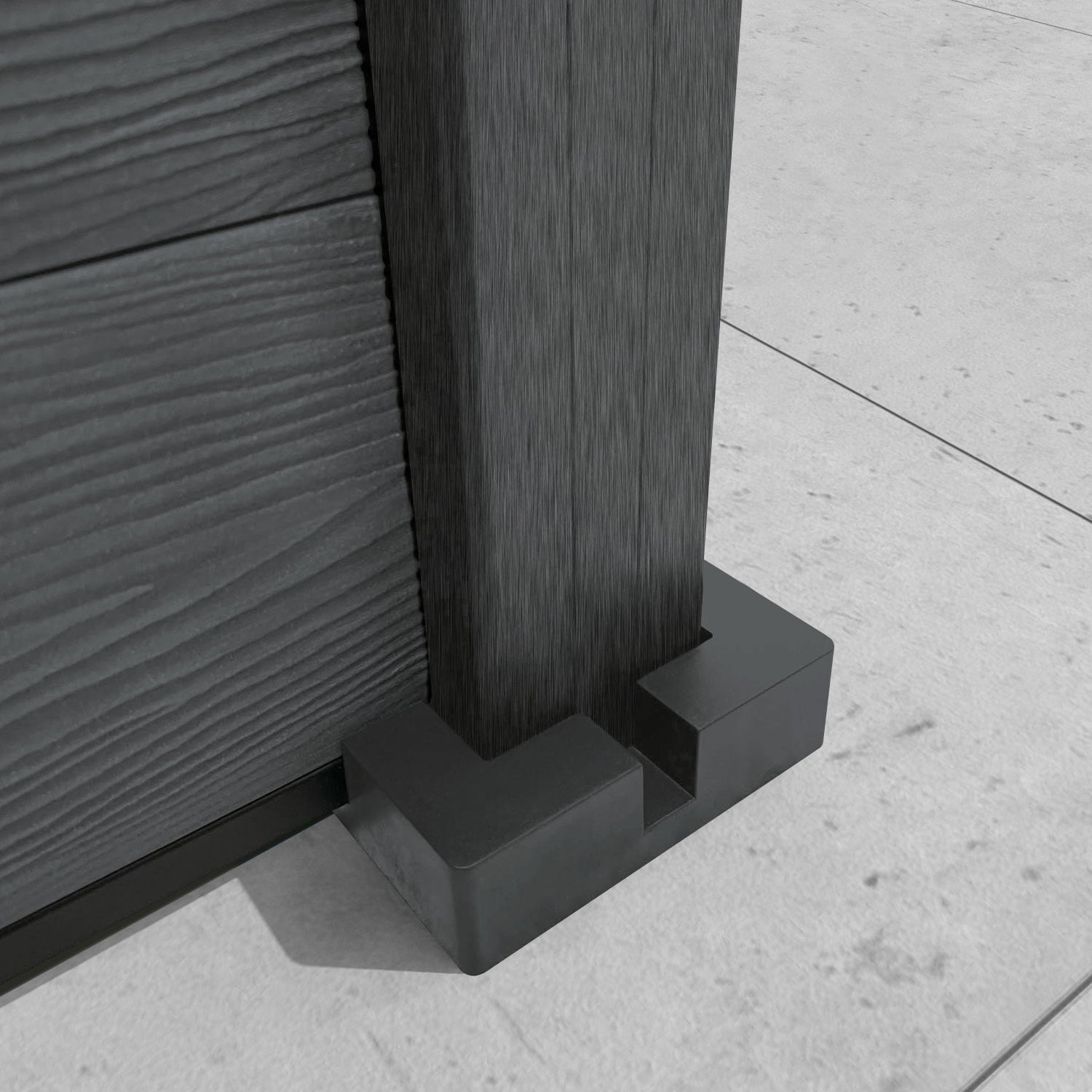 Classic Regal Hive Fence Panel - Dark Grey - with our composite posts
