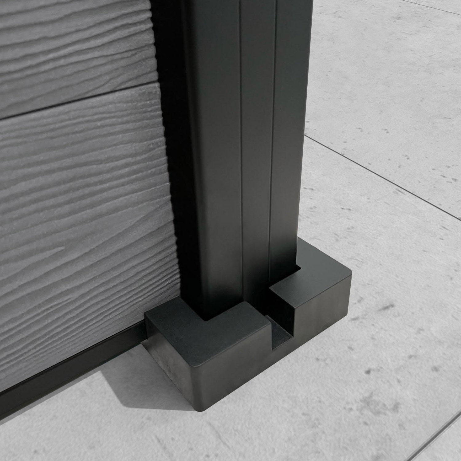 Classic Regal Hive Fence Panel - Mid Grey - with our aluminium posts