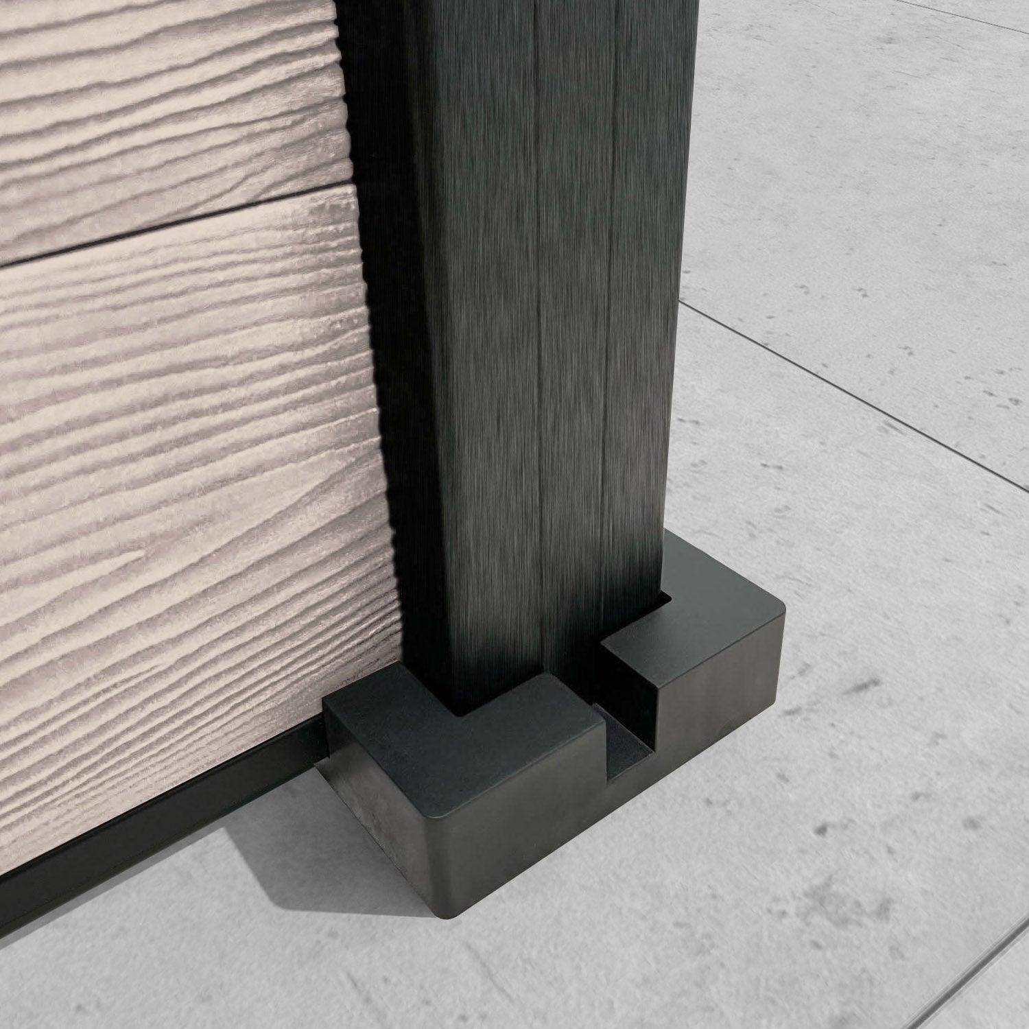 Classic Regal Hive Fence Panel - Mid Stone - with our composite posts