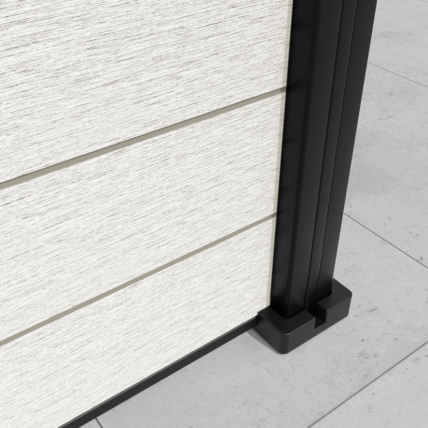 Fusion Nabila Fence Panel - Light Stone - with our aluminium posts