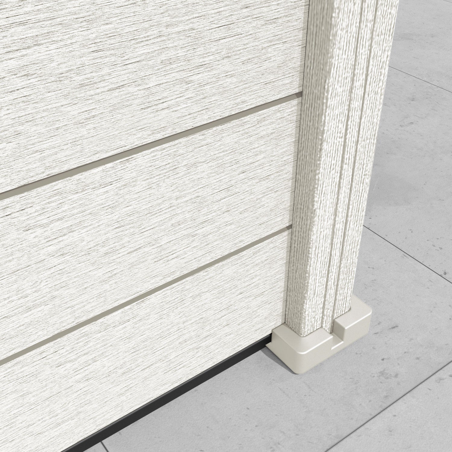 Fusion Eden Fence Panel - Light Stone - with our composite posts