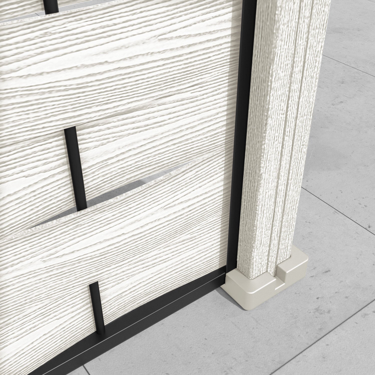 Ripple Nabila Fence Panel - Light Stone - with our composite posts