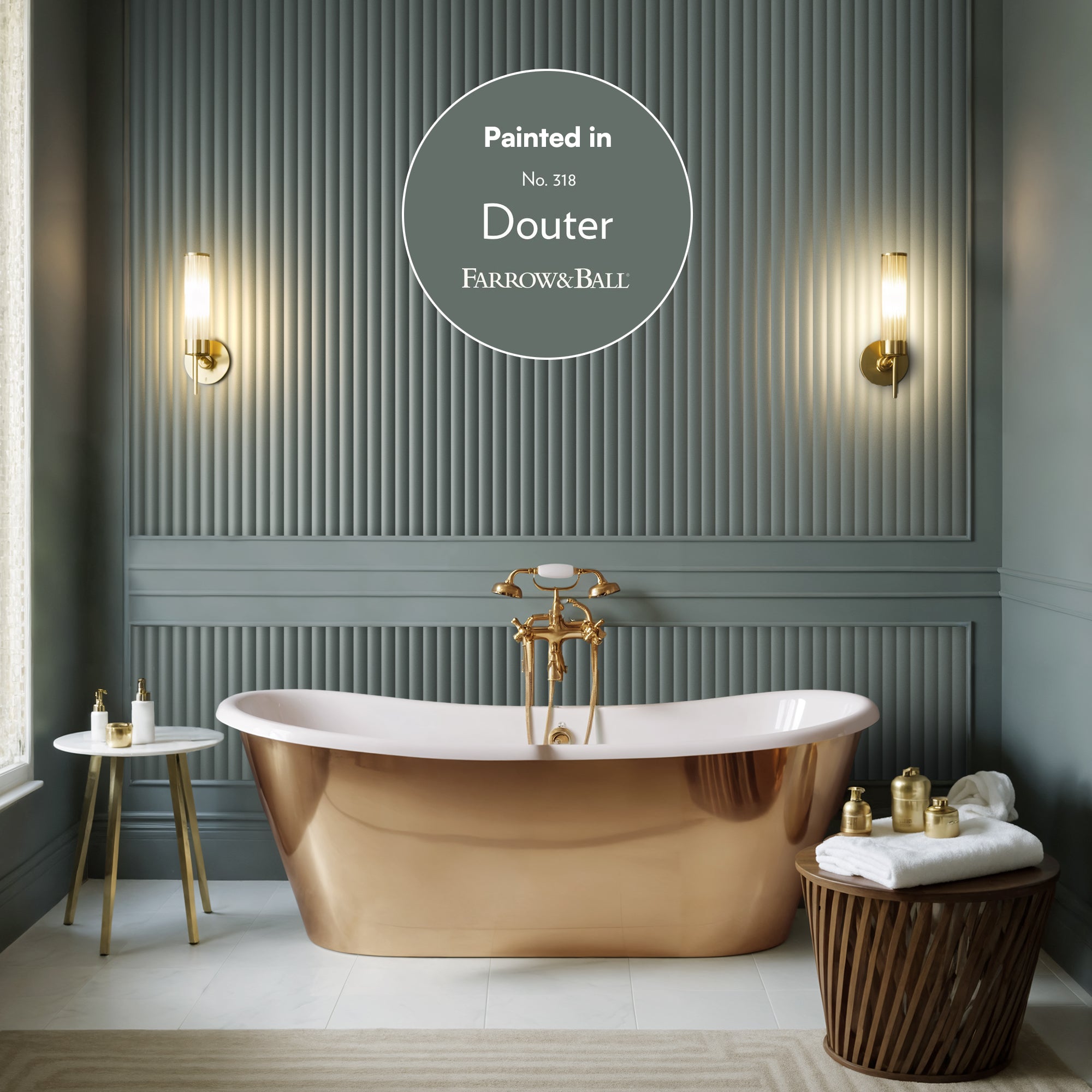 Primed Ribbed Wall Panel - Wide Ribbed - H240cm x W22cm (Pack of 2)