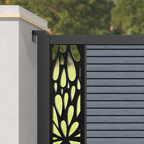 Hudson Blossom Straight Top Driveway Gate - Anthracite - End Screen