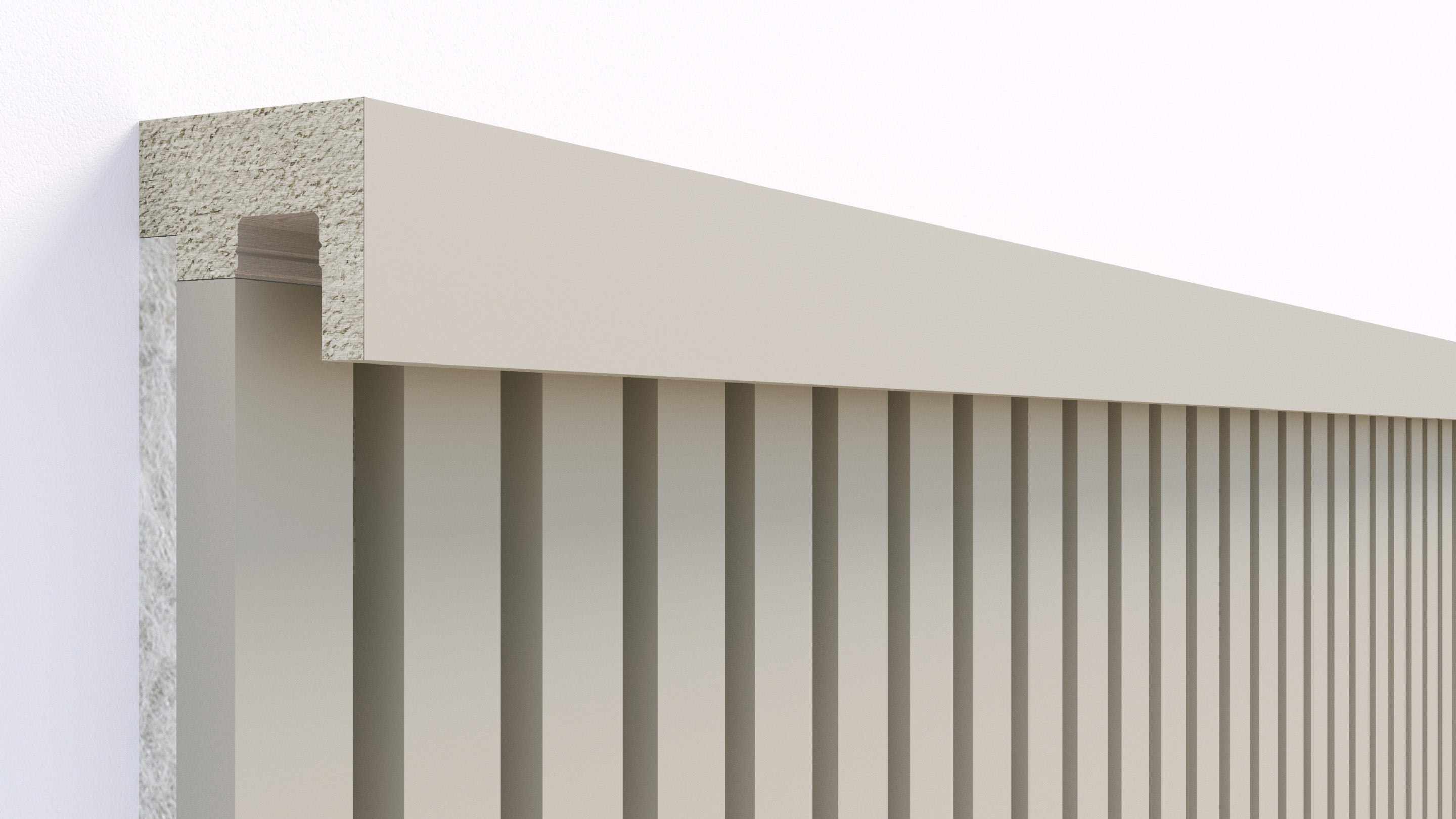 InsuSlat™ - Top Trim Batten - Bone