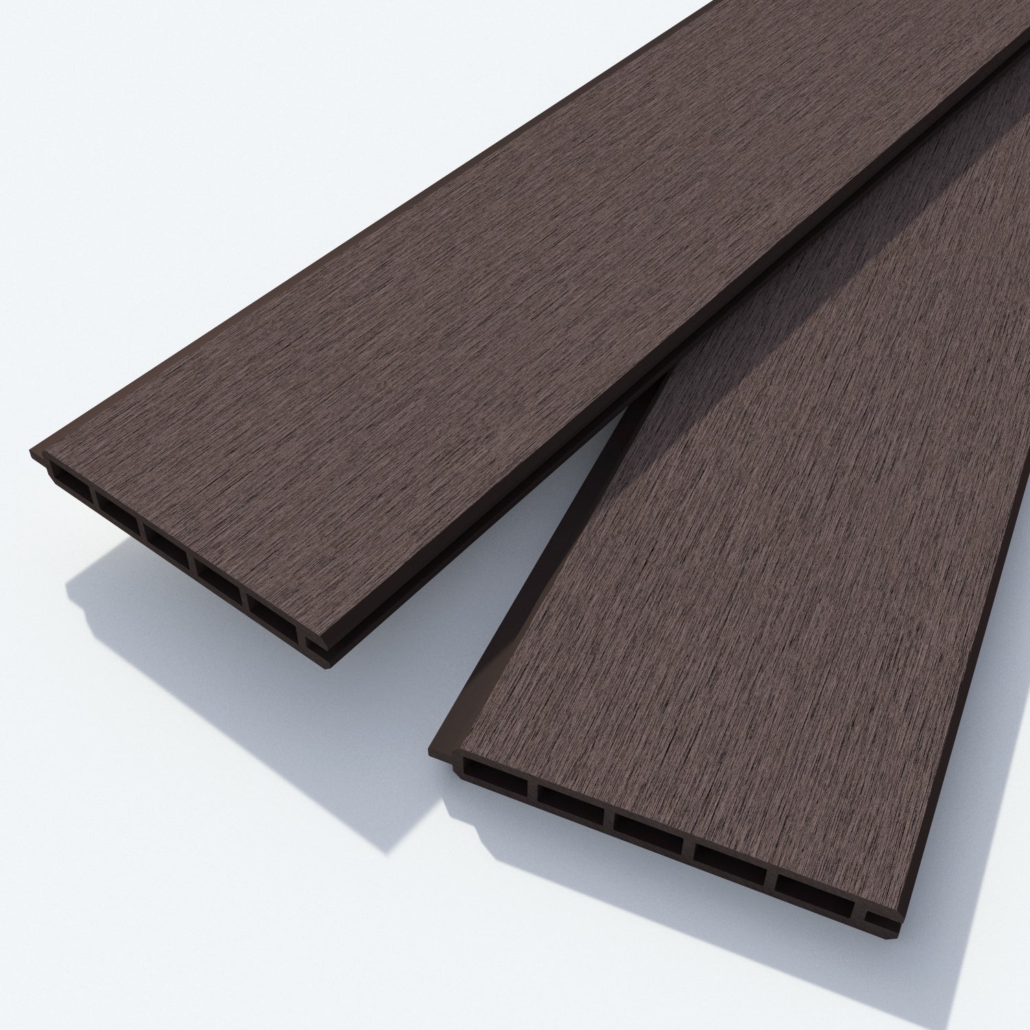Fusion Zaria Curved Top Fence Panel - Mid Brown - for existing concrete posts