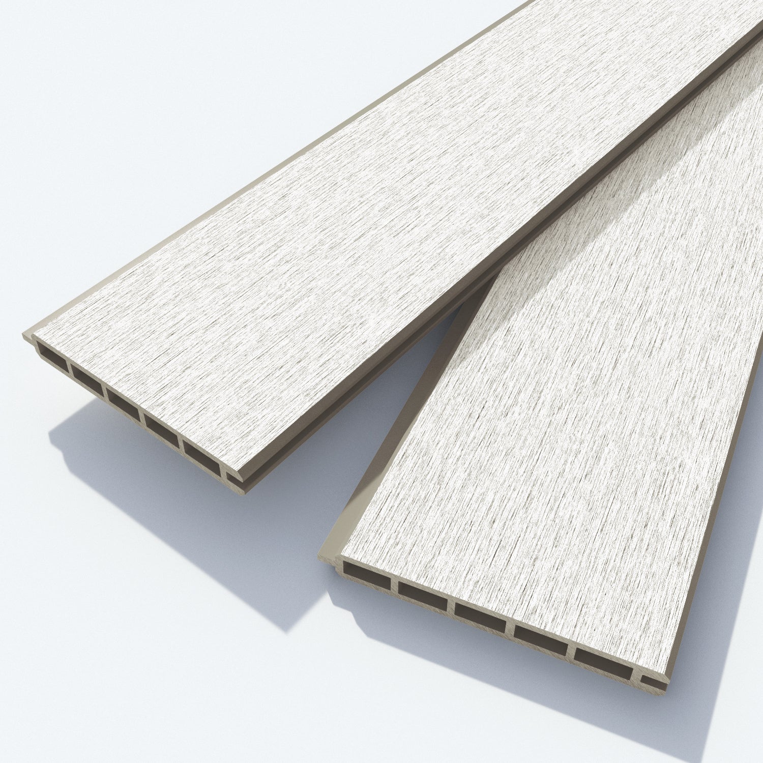 Fusion Ambar Curved Top Fence Panel - Light Stone - for existing concrete posts