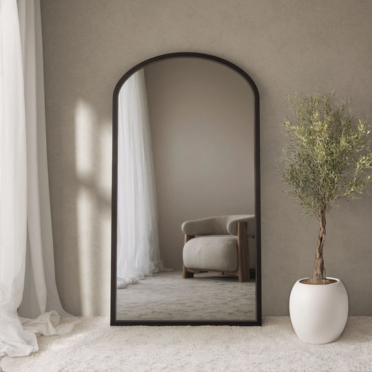 Carlton Framed Subtle Arched Full-Length Leaner Mirror