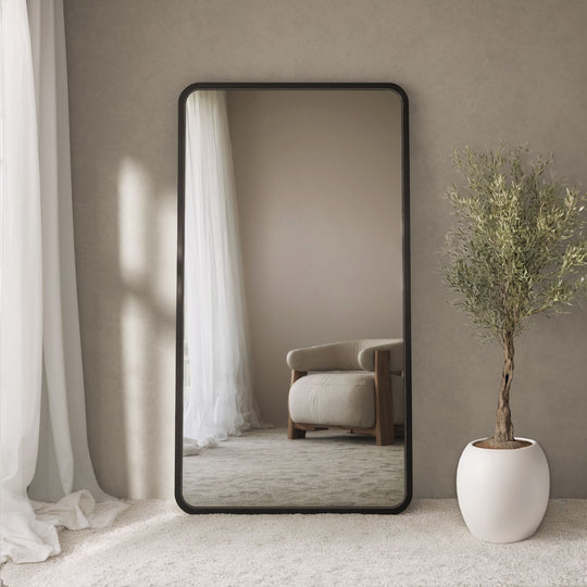 Carlton Framed Rounded Rectangle Full-Length Leaner Mirror