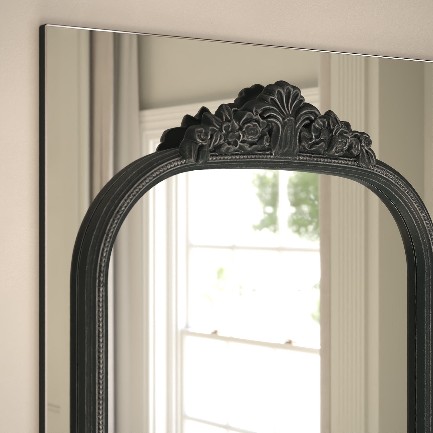 Chateau Frame Within Rectangular Wall Mirror